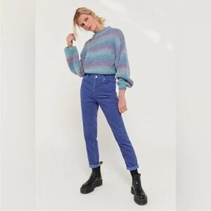 BDG Mom High-Rise Blue Corduroys Sz 27